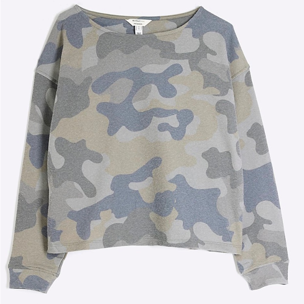 River Island Green Camouflage Women's Sweatshirt